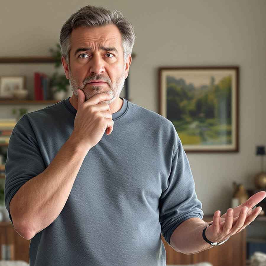Man trying to remember something