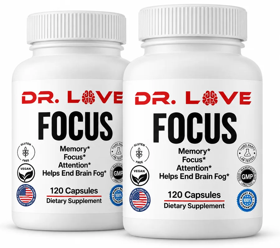 2 bottles of Dr. Love's Focus