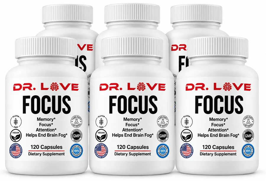 Six bottles of Dr. Love's Focus