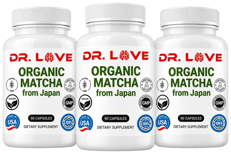 3 bottles of Organic Matcha